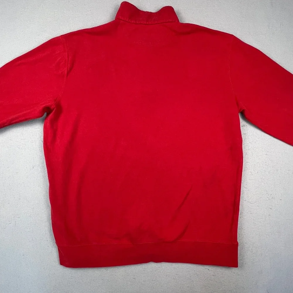 Polo Ralph Lauren Quarter Zip Pullover Mens XLT Red Cotton Blend Preppy Classic